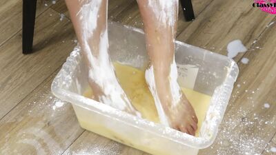 Classy Filth goes sploshing with custard