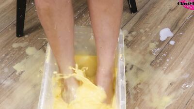 Classy Filth goes sploshing with custard