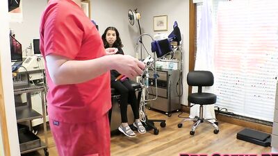Aria Nicole's The Perverted Podiatrist,Babes Female Doctor has sexy foot fetish, At GirlsGoneGynoCom