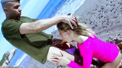 Perfect babe from poland Alexia Vendome anal sex on the beach with Max Cortes