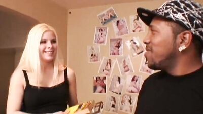 Kinzie has interracial fuck with a big black cock