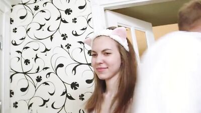 PIE4K. Telescope would lead her to a tight corner... and tight pussy