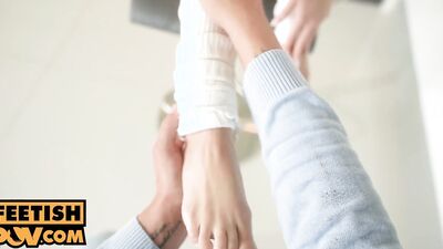 POV - Ass fucking your stepsister Candee Licious in fetish reunion