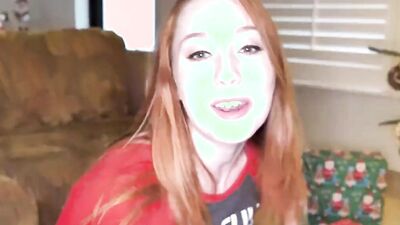 Teen Gets Fucked Under Christmas Tree and Is Made To Squirt