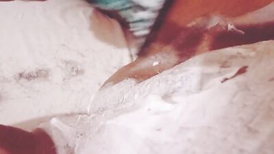 my husband shaves my pussy while I record it POV