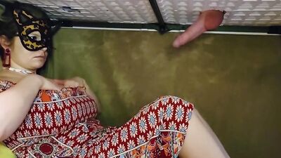 Wicked Step Mommy Cock Milks Naughty Step Son on Milking Table with Tub of Butter & Latex Gloves. BBW Mistress Thursday