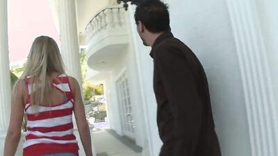 Stepsister gets a rough fucking and cum facial