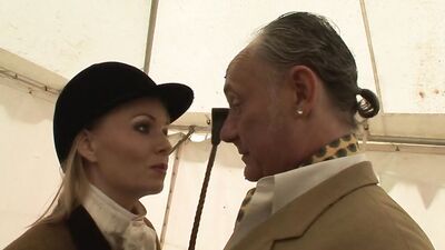 dad fucks stepdaughter in horse show!