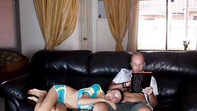 Stepfather fucks stepdaughter hard in her tight ass