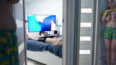 Stepdaughter spying on stepdad part 2