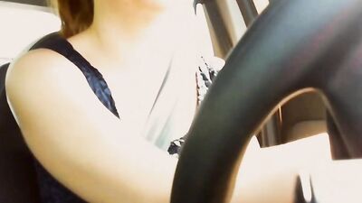 Your stepmother drives the car and gets her pussy wet