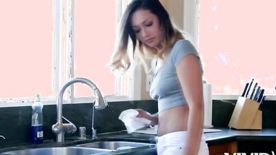 Horny stepbrother fucks his stepsister like the slut she is