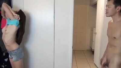 AMWF INTERRACIAL STEPSISTER FUCKS HER ASIAN STEPBROTHER