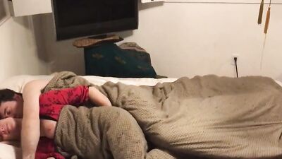 Sexy Stepmom shares bed with stepson