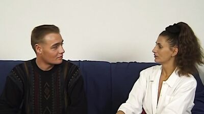 Mom shows stepson how he must fuck women