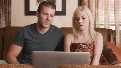 FamilyXXX - Horny Stepsis Gets Caught Masturbating and Fucked by Big Dick Bro
