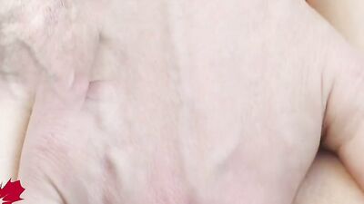 I spread her pussy so you can see where the cock goes in.