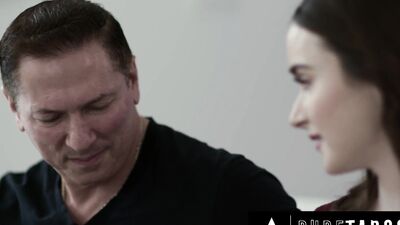 PURE TABOO Big Titty Brunette Teen Hazel Moore Nervously Gives It Up To Her Sex-Starved Stepdaddy