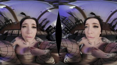 Goth Stepsis Gets Anal In Fishnets - Charlotte Sartre