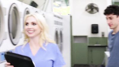 Threesome With Laundromat Milf Owner And Her Daughter