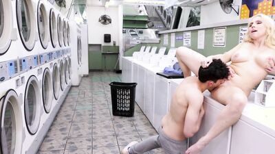 Threesome With Laundromat Milf Owner And Her Daughter