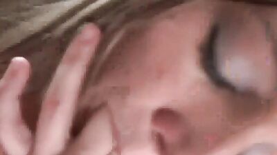 Piercing Blue Eyes Of A Step Mom Giving A Blowjob