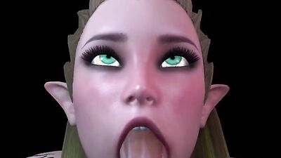 Cute Wood Elf POV Blowjob on her Knees : 3D Porn