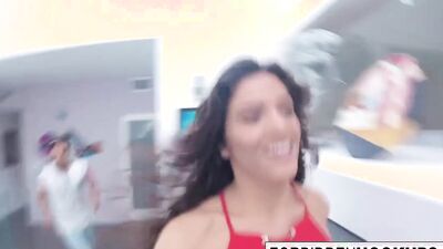 Victoria delivers more than food for her stepbro