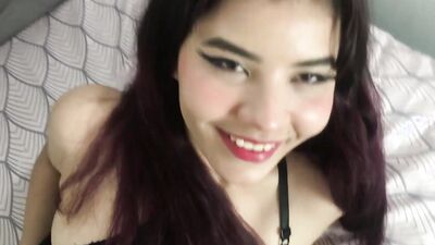 Latina step sister is a goddess sucking cock and swallowing cum