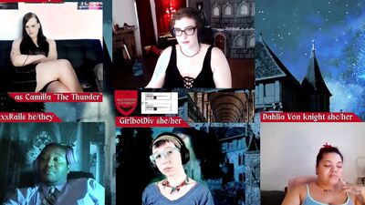 RPG Monsters U episode 16 with Jane Judge, RickyxxxRails, Roxxie Moth, Dahlia von Knight, and Girlbot Div DND Role Playing Game