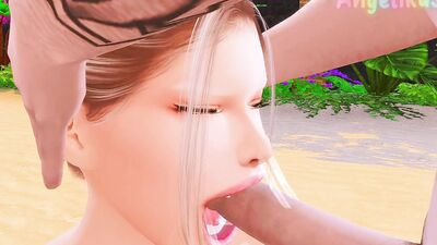 KUKOLD HUSBAND FUCKS HIS CHEATING WIFE HARD ON THE BEACH (HENTAI + SIMS 4)