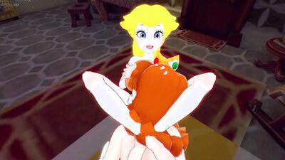 Peach and Daisy awesome threesome pov