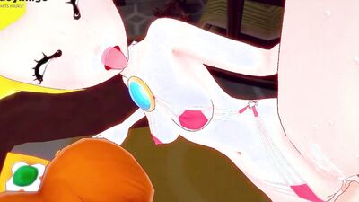 Peach and Daisy awesome threesome pov