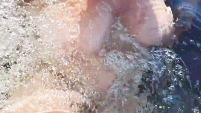 He Can't Resist Kim And Zoe Wet Stepsisters - Public Jacuzzi 3some Footjob And Cumshot