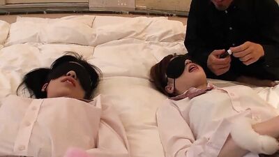 2 Cute Japanese Teens get fucked in 3Some in Uncensored JAV Porn