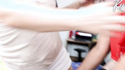 My step sister and me took turns to eat my step brother's dick, ass and balls