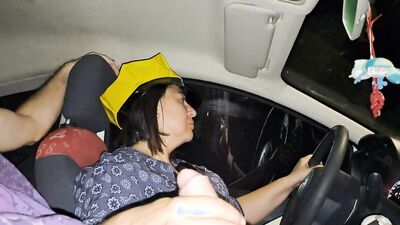 Night Taxi Cab Ride With Stepsis Double Surprise 4K