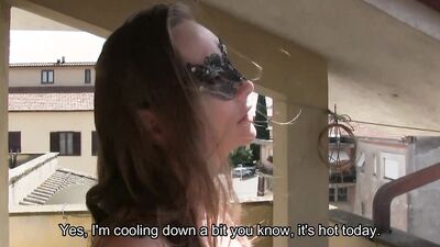 Amateur POV - milf stepsister and her stepbrother fuck outdoors