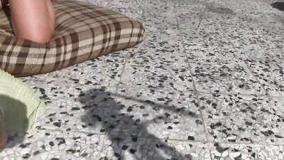 True Amateur - Slutty stepsister fucks her stepbrother on the terrace
