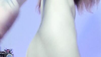 My Dream blonde teen step sister spank big ass and masturbate on mirror until squirt orgasm