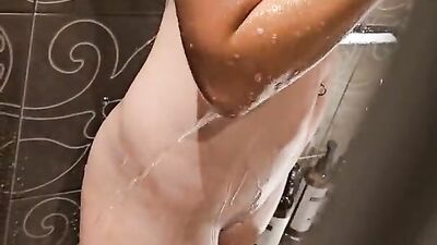 Spying little Sis masturbating in Shower