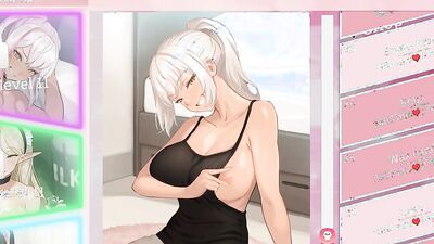 Yogurt hentai game! White hair big breasts sex on a sofa!