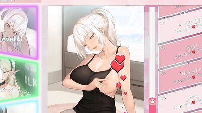 Yogurt hentai game! White hair big breasts sex on a sofa!