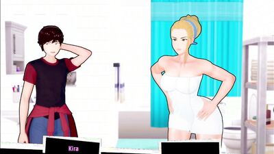 Knight Of Love Cap 11 - hermanastra desnuda y 2 chicas juegan con sus coños