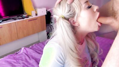 Hard Fuck Step Sister in Mouth and Huge Ass, Titfuck and Handjob