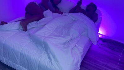 Behind the scenes. Stepmom shares bed and fucks stepson
