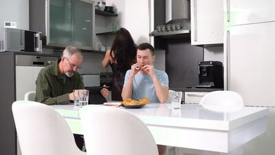 Stepmom Her Tits While Dad Watching Ipad - Dolly Diore