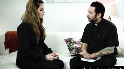 PURE TABOO Troubled Teen Eliza Eves Fucks Her Preist To Piss Off Her Religious Stepmom