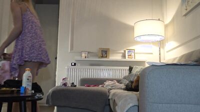 Hot domina tight pussy sexy femdom blonde tattooed lady ignores a big dick man to have precum dripping