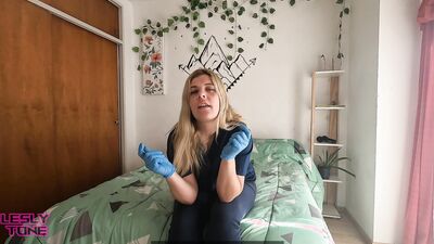 doctor at home will treat you very well with their latex gloves roleplay fantasy